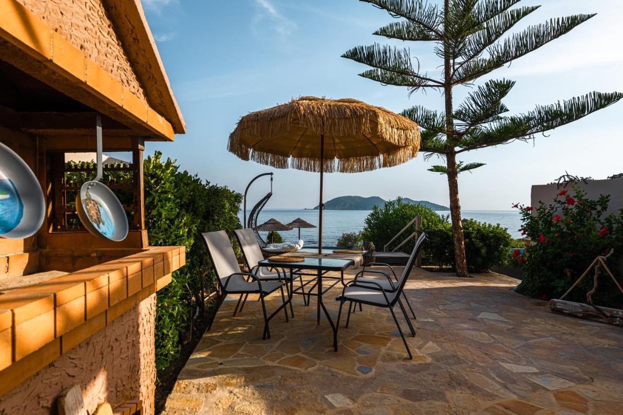 Beachfront Andriana Villa With Mini Pool And Spa Vasilikí Exterior foto