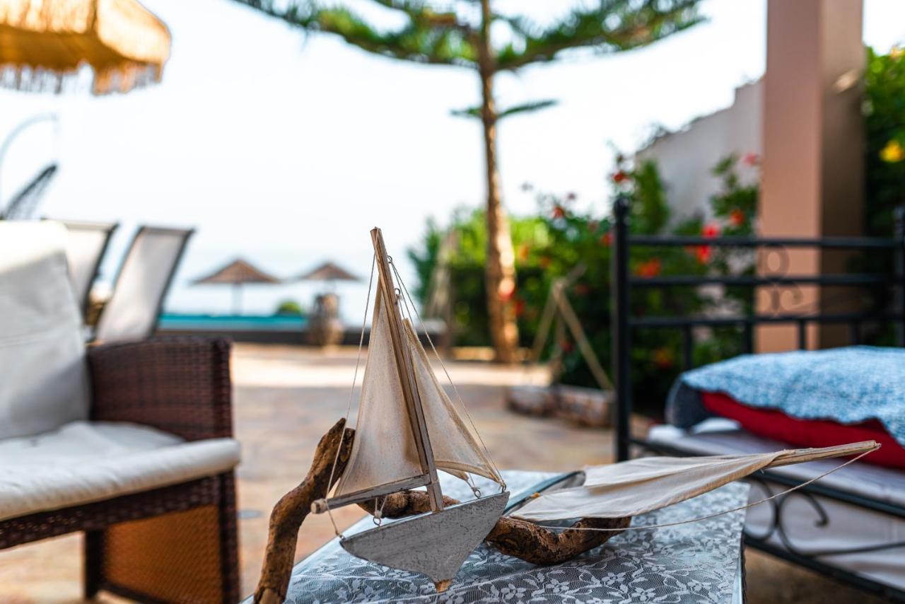 Beachfront Andriana Villa With Mini Pool And Spa Vasilikí Exterior foto