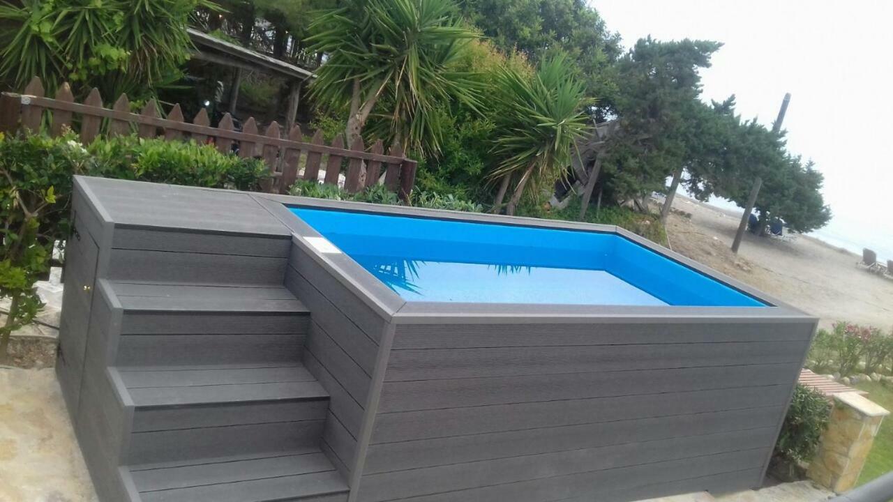 Beachfront Andriana Villa With Mini Pool And Spa Vasilikí Exterior foto